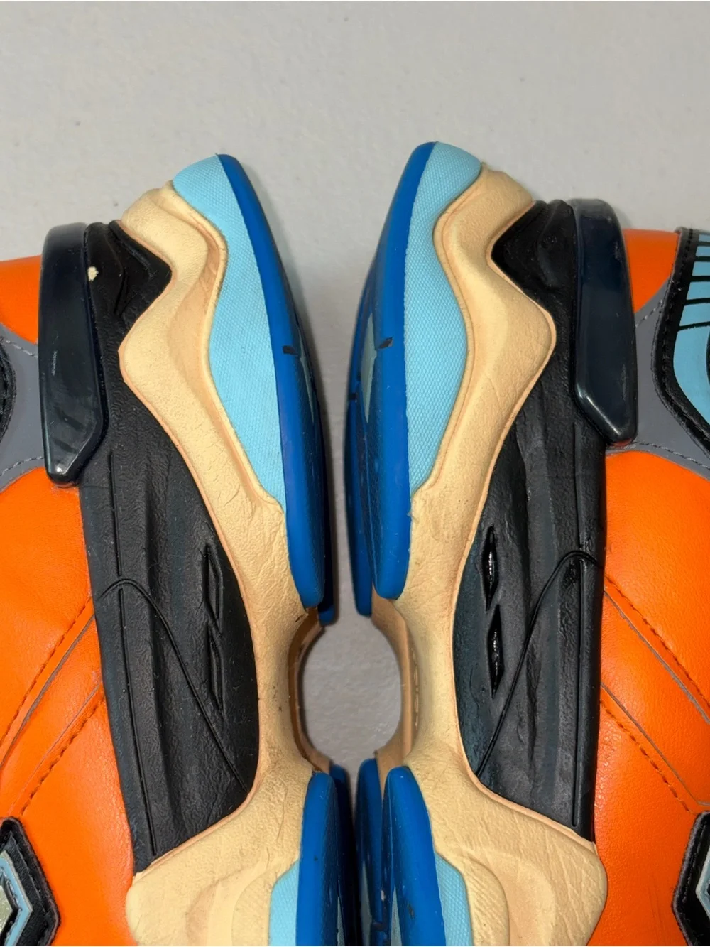 New Balance Kids Bright Orange & Light Blue Athletic Sneakers